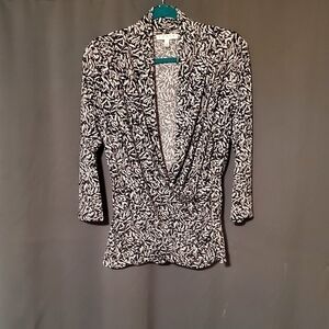 CHAUS black white work top size L